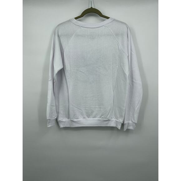 Freeze Womens White Long Sleeve Skull Graphic Pocket Sweatshirt NEW Large - Picture 10 of 10